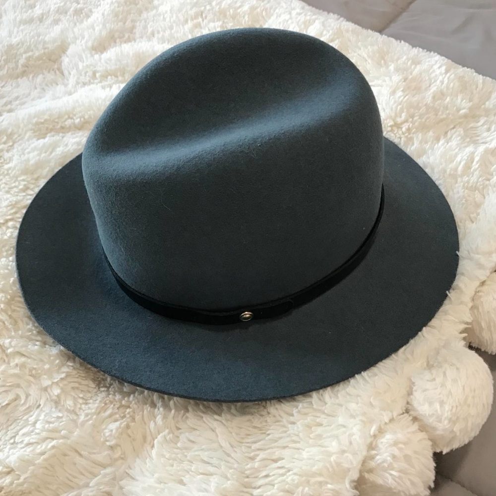RAG & BONE "BLUE FLOPPY FEDORA HAT"